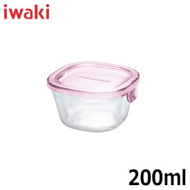 イワキiwaki パック＆レンジプチ200ml耐熱ガラスピンク