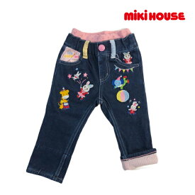 期間限定P11倍●スペシャルセール●ミキハウス　mikihouse　刺繍ストレッチデニムパンツ(80・90・100）　子ども服　プレゼント　出産祝い　お出かけ　アウトレット