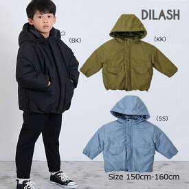 50％OFF！　ディラッシュ　DILASH　　フード付き中綿ジャケット　ジャンパー　サイドスリット（150cm・160cm）