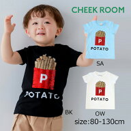 ●期間限定P11倍● チークルーム cheek room ポテトスパンコール Tシャツ ( 80 90 100 110 120 130 ) 子…
