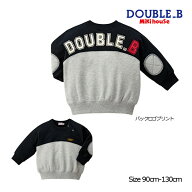 11日までP11倍★30％OFFセール●ミキハウス　ダブルビー　mikihouse　バックロゴ　プリント　トレーナー…