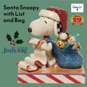_IԗDǎܓX^ Xk[s[ T^ v[g Santa Snoopy with List and Bag WVA s[ibc JIM SHORE KAi ̓ v[g Mtg u T^N[X s[ibc 
