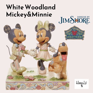 _IԗDǎܓX^ WVA ~bL[~j[ zCgEbhh JIM SHORE fBYj[ l  ObY tBMA l` u White Woodland Mickey&Minnie fBYj[gfBV