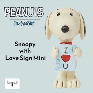 WVA Xk[s[ EBY u TC ~j tBMA l` u ObY  v[g Mtg CeA Snoopy with Love Sign Mini WEVA s[ibc JIM SHORE PEANUTS KAi