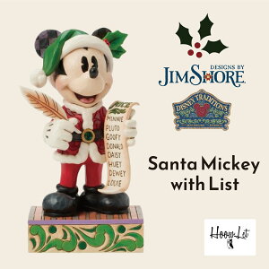 fBYj[ WVA T^ ~bL[ Xg NX}X  Santa Mickey with List tBMA Mtg v[g u l` fBYj[gfBVY JIM SHORE KAi