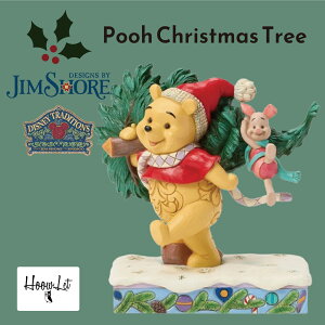 ディズニー ジムショア プー&ピグレット クリスマスツリー くまのプーさん クリスマス 飾りPooh Christmas Tree フィギュア ギフト プレゼント 置物 人形 ディズニートラディションズ JIM SHORE 正
