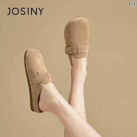 ビジネスシューズ ローファー フォーマル ビジネスシューズ ローファー フォーマル 革 Zoshini 2025 春秋 フラット レトロ ビルケンシュトック 女性用 ハーフ スリッパと スリッポン シューズを 履く