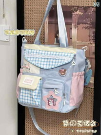 レディース 学生用 大容量 ショルダーバッグ 通学 通勤 斜めがけ 鞄 日系 かわいい 本入れ 補習 普段使い 軽量 ナイロン素材 ブラック グレー