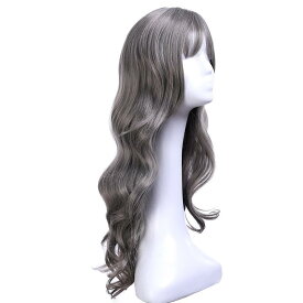 ウィッグ コスプレ アニメ キャラ エアリーバング 大波浪 ロング カール ヘア 巻き髪 ロングヘア ファッション ヘアスタイル キャラクター コスチューム
