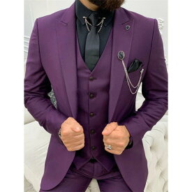 スーツ メンズ 3点セット ジャケット ベスト パンツ フォーマル パーティー パーティー 結婚式用 大きめサイズ シンプル スリムフィット スタイリッシュ ビジネス