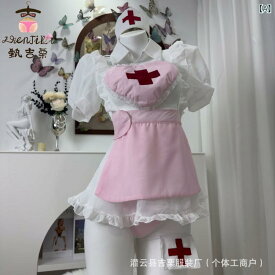 セクシー ナース コスプレ 制服 レディース ロールプレイ セット 短 百褶スカート 分離型 魅力的 エロティック 内衣 かわいい スタイル 通勤以外 部屋着 用途 軽量 素材 伸縮性 機能 ピンク系 カラー