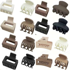 ヘアクリップ 女性用 シンプル マット加工 小型 ハイポニーテール 固定 後頭部 アップスタイル クロー型 ピン型 ヘアアクセサリー 普段使い 軽量 かわいい