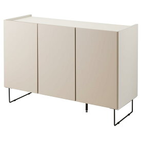 サイドボード 幅120 木製 カウンター 間仕切り 完成品 国産 背面化粧 ナチュラル 木目 脚付き 収納 チェスト リビング収納 スチール脚