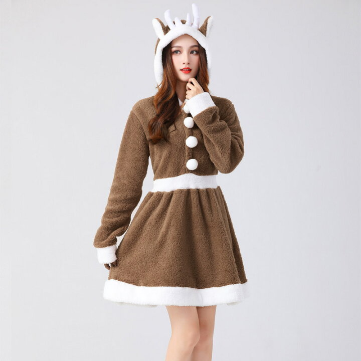 楽天市場】クリスマス サンタ トナカイ コスプレ 衣装 レディース  