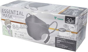 �y�܂Ƃߔ���4�z ����ӂ� ESSENTIAL MASK �s�D�z�}�X�N ���C�g�O���[ FD30-GR �����}�X�N�P�[�X�t�� 30����