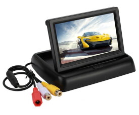 オンダッシュモニター バックカメラ連動可 ワイド画面表示 4.3インチ 映像入力2系統 折り畳み式 HOP-MOT43