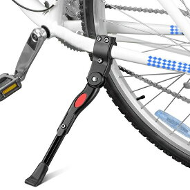 自転車用サイドスタンド 20〜28インチ車用 軽量アルミ合金製 滑り止め付 耐荷重20kg 取付簡単 汎用キックスタンド HOP-CKSTD345 送料無料