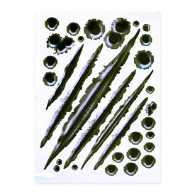 弾痕カーステッカー デコレーション 防水PPフィルム 反射素材 車 バイク 自転車 スーツケース ヘルメット スノボなどに キズやヘコみ隠しにも CSTBUL01 送料無料