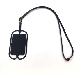 スマホ落下防止対策 iPhoneほぼ全機種対応 シリコーン製スマホストラップケース シリコーンストラップ カードケース付 柔軟性 ネックストラップ HOP-SSS016