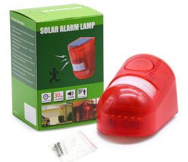 ソーラー充電式防犯アラーム 警告灯 赤色灯 赤いライト点滅警報 防水仕様 農場動物被害に 野外 倉庫 車庫の防犯に クマ対策 HOP-SALM91 送料無料