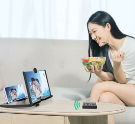 携帯スクリーン拡大スタンド 12インチ ルーペスタンド スマホ拡大鏡 ズーム 3-4倍 軽量 目の保護 疲労軽減にも HOP-SPSC12