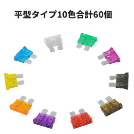 ヒューズセット（2A 3A 5A 7.5A 10A 15A 25A 35A 各5個 20A 30A 各10個）合計60個 平型 短絡や過負荷から保護 溶断して回路を保護 HOP-FUSE60S