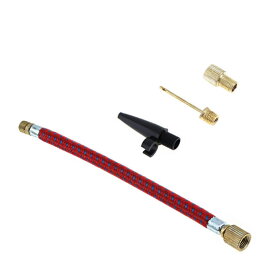 【4点セット】エアバルブアダプタ3種+チューブ 仏式米式変換 インフレータ 延長ホース ポンプニードル HOP-TUBADP04S