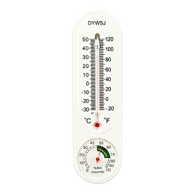 アナログ温度湿度計 壁掛け式 温度計/湿度計 摂氏/華氏 電池不要 実用性 正確 インテリア 家庭 職場 学校 温室 役所などに HOP-DYWSJ3050
