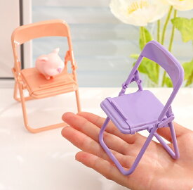 スマホスタンド パイプ椅子型 折り畳み スマートフォン タブレット 置型ホルダー HOP-ISSTD55