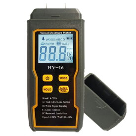 デジタル木材水分計 高精度 簡単測定 ホールド機能付き モード選択可 水分チェッカー ピン(針)タイプ HOP-WWHY16