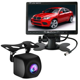 バックカメラセット 映像入力2系統 人気のA0119Nカメラ ガイドライン表示機能 DC12V 広角7インチオンダッシュモニター HOP-OMT70+A0119