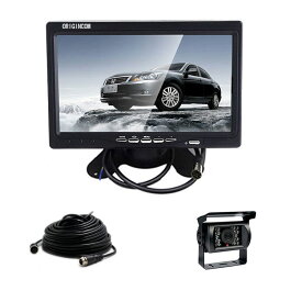 バックカメラセット 高画質WVGA画面 赤外線暗視カメラ 接続用20mケーブル付 LED18灯 高解像度7インチモニター HOP-OMT70SET-PRO