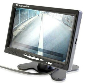 オンダッシュモニター 7インチ DC12V/24V バックカメラコントロール装備 リモコン付 映像入力2系統 WVGA画質 HOP-CMN70