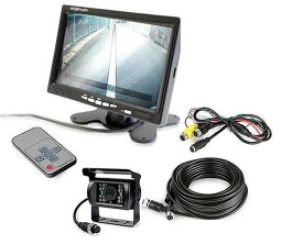 バックカメラセット トラック・重機・バス 7インチモニター 20Mケーブル 6ヵ月保証付 バックカメラ 24V対応 HOP-OMT70SETPRO-6H