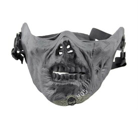 バイオハザードゾンビ顔マスク サバイバルゲーム ハーフフェース 仮面 化け物 怪物 ホラーマスク ロアスカルマスク サバゲーマスク コスプレ ハロウィン仮装などに HOP-M05