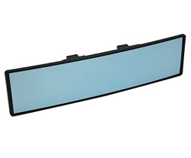 ルームミラーに挟むだけ 簡単取付 30cm 大鏡面バックミラー 曲面構造 後方左右まで見やすい 大型バックミラー 視野拡大 眩しさカット ワイドバックミラー HOP-WRM288