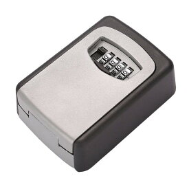 セキュリティキーボックス 4桁ダイヤル式 鍵収納ボックス カギ管理 ステンレス製 丈夫 屋外 防犯・盗難防止　HOP-KEYBOXV2