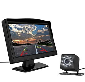 5インチモニター+バックカメラセット 暗視 170広角 赤外線LED8個搭載 HOP-OMT50BK801
