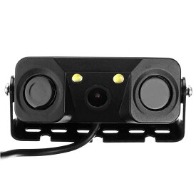 パーキングセンサー+バックカメラセット ダブルレーダー探知機 警報ブザー搭載 広角カメラ 防水 後方確認 距離表示可 安全駐車サポート 取り付け簡単 HOP-PSBC3IN1 送料無料