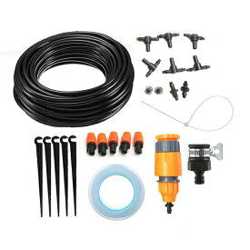 ミストシャワー5m 蛇口につなぐだけ ガーデニング 家庭菜園 住宅 マンション 公園 商業施設に 霧 エコで涼しい ペグ5個付き HOP-MSTSTD5SET 送料無料