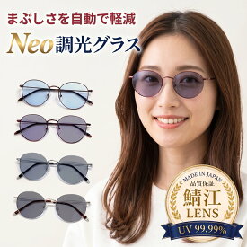 ネオコントラスト テクノロジー ネオグラス 夜間 運転 サングラス レディース メラニンサングラス メラニン 抑制 UVカット 白内障 術後 保護メガネ 調光サングラス 鯖江 遮光 メガネ ナイト ドライブサングラス 美肌 ネオ 可視光 透過