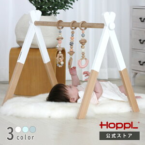 【公式ストア】HOPPL ホップル ベビージム セット おしゃれ 木製 プレイジム ベビー 新生児 赤ちゃん おもちゃ ギフト プレゼント 出産祝い お祝い 北欧 シンプル 送料無料