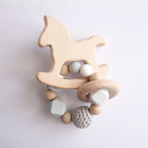 ベビー 歯固め 木製 赤ちゃん シリコン リング HOPPL 限定 もくば かわいい ベビー プチギフト おしゃれ 新生児 ファーストトイ プレママ 安心 安全 男の子 女の子 おしゃぶり 誕生日 シリコン