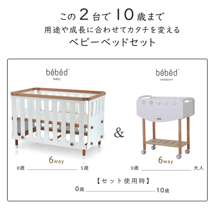 楽天市場】＼26時間限定☆5％OFFクーポン／べビーベッド ミニ 2点  