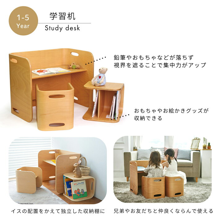 楽天市場】〔28時間限定☆5％OFF〕 キッズデスク チェア セット 1歳 