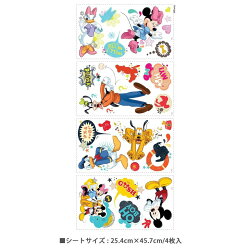 楽天市場 アウトレット ウォールステッカー Disney ディズニー ミッキー フレンズ Mickey 4シート 27ピース入り半透明 かわいい ルームメイツ Roommates 壁紙シール 子供部屋 貼って剥がせる ホップルタウン
