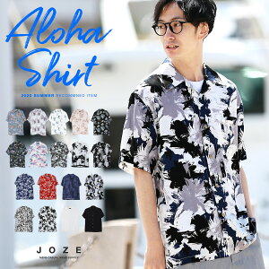 楽天市場 アロハシャツ メンズ レーヨン かりゆしウェア レーヨンアロハシャツ 半袖シャツ 半袖 シャツ 開襟シャツ メンズ オープンカラー 柄シャツ 夏服 服 メンズファッション 赤 白 おしゃれ ｊｏｚｅ ジョゼ