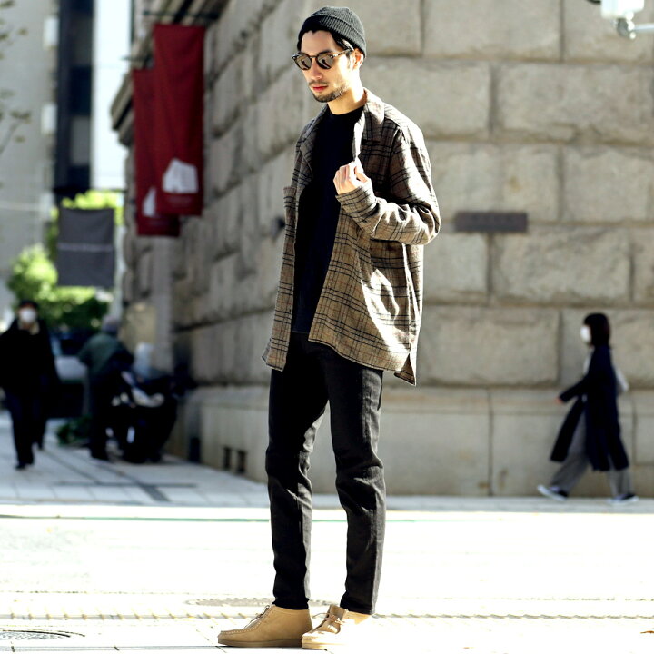 楽天市場 Saleアイテム チェック柄開襟シャツ 長袖シャツ メンズ カジュアルシャツ チェックシャツ 長袖 シャツ トップス メンズファッション 冬 冬服 冬物 開襟シャツ 柄 チェック ブラウン ベージュ ビッグシルエット 送料無料 ｊｏｚｅ ジョゼ