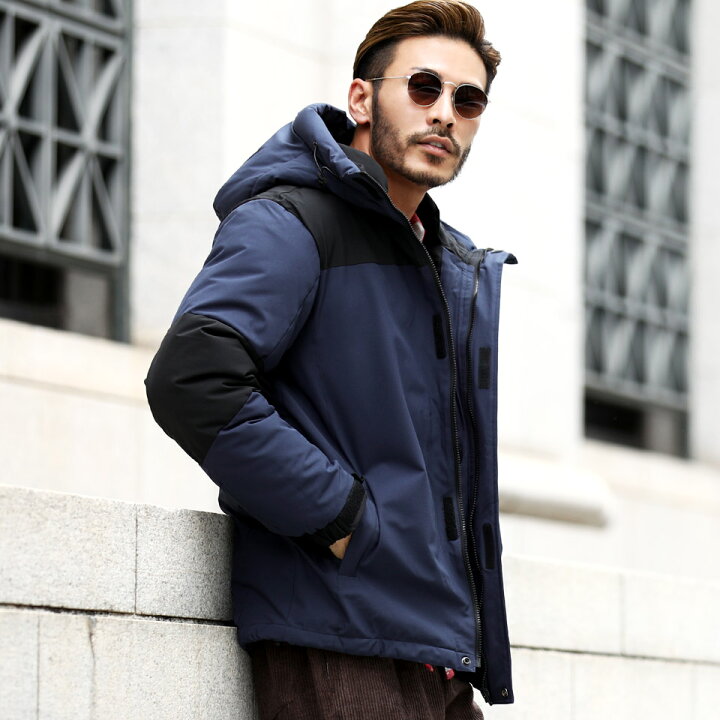 楽天市場 防風撥水ストレッチ中綿ブルゾン ブルゾン メンズ ジャケット 防寒 防風 撥水 中綿 ダウン フード アウター メンズファッション 冬 冬服 冬物 ブラック ベージュ ネイビー ｊｏｚｅ ジョゼ