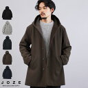 コート メンズ ロングコート アウター 冬◆ストレッチテックメルトンフーデッドコート◆コート 厚手 ビジネス カジュアル 保温性 暖かい 大きいサイズ 黒 スリム ビジネスコート ストレッチ 冬服 おしゃれ